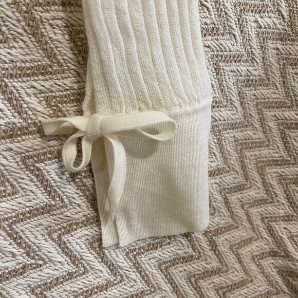 AllSaints Women's 100% Merino Wool Ribbed Sweater Chalk White Medium NWT - Picture 6 of 8